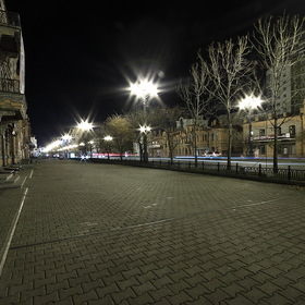 night street of Khabarovsk